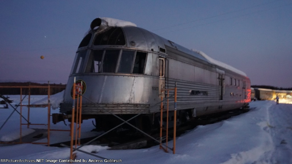CB&Q 9908 in the Snow